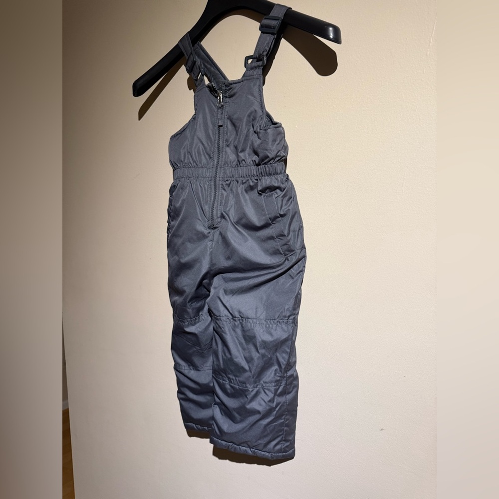 Tahari Toddler 2T Snow Bib Gray Overalls Waterproof Snowsuit